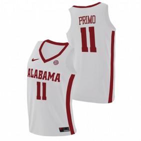 Joshua Primo Alabama Crimson Tide 2021 White Replica College Basketball Jersey