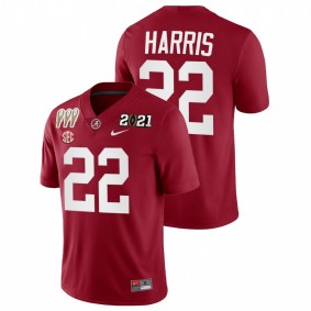 Men Alabama Crimson Tide Najee Harris Crimson 3X CFP National Championship Winner Jersey