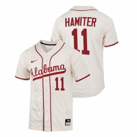 Alabama Crimson Tide #11 William Hamiter College Baseball Natural Jersey Replica Men