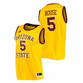 Eddie House Arizona State Sun Devils Gold College Basketball Retired number Jersey