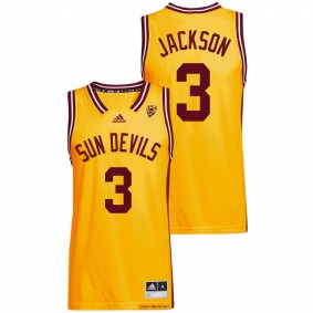 Arizona State Sun Devils Marreon Jackson 2022 Gold Reverse Retro Basketball Men Jersey