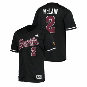 Arizona State Sun Devils #2 Sean McLain College Baseball Black Jersey Replica Men