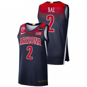 Adama Bal #2 Navy Arizona Wildcats 2021-22 College Basketball Elite Limited Jersey