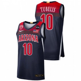 Azuolas Tubelis #10 Navy Arizona Wildcats 2021-22 College Basketball Elite Limited Jersey