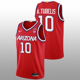 Arizona Wildcats Azuolas Tubelis 2022-23 Red College Basketball Men Jersey