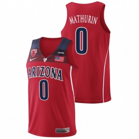 Arizona Wildcats Bennedict Mathurin 2021-22 Red College Basketball Replica Men Jersey