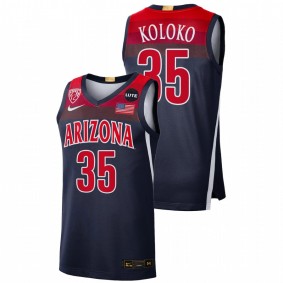 Christian Koloko #35 Navy Arizona Wildcats 2021-22 College Basketball Elite Limited Jersey