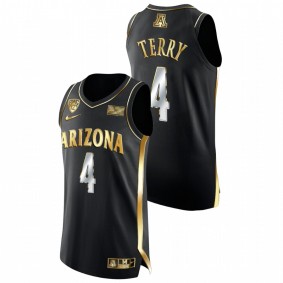 Dalen Terry #4 Black Arizona Wildcats Golden 2021-22 Regular Season Pac-12 Champs Jersey