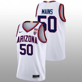 Arizona Wildcats Jordan Mains 2022-23 White Limited Basketball Men Jersey