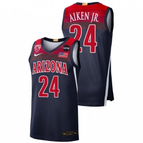 Kim Aiken Jr. #24 Navy Arizona Wildcats 2021-22 College Basketball Elite Limited Jersey