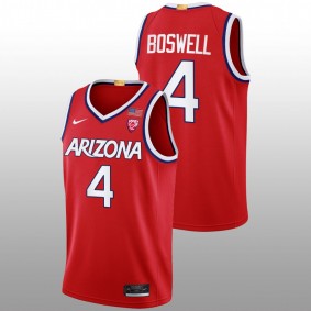 Arizona Wildcats Kylan Boswell 2022-23 Red College Basketball Men Jersey