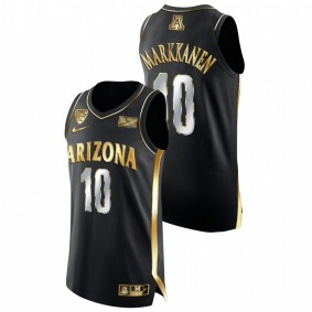 Lauri Markkanen #10 Black Arizona Wildcats NBA Alumni Golden Edition Jersey