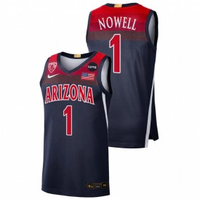 Shane Nowell #1 Navy Arizona Wildcats 2021-22 College Basketball Elite Limited Jersey