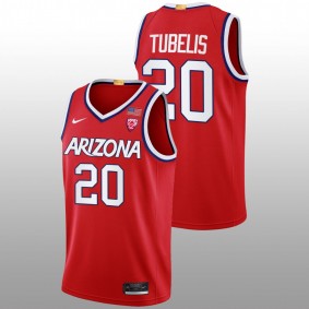 Arizona Wildcats Tautvilas Tubelis 2022-23 Red College Basketball Men Jersey