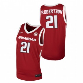 Men Arkansas Razorbacks #21 Cardinal Alvin Robertson Away College Basketball Jersey