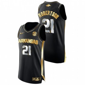 Alvin Robertson Arkansas Razorbacks Black Golden Edition College Basketball Jersey