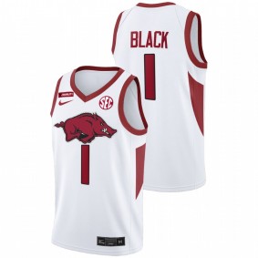 Anthony Black #1 White Arkansas Razorbacks College Basketball Five-Star Jersey