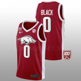 Arkansas Razorbacks Anthony Black 100 Season Men Red Jersey College Basketball