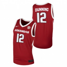 Barry Dunning #12 Cardinal Arkansas Razorbacks 2022-23 College Basketball Jersey