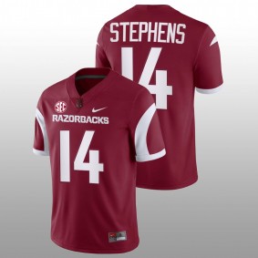 Bryce Stephens Arkansas Razorbacks College Football 2022-23 Cardinal Men Jersey Game