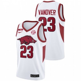 Connor Vanover Arkansas Razorbacks White Equality 2021 March Madness Jersey