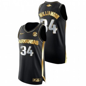 Corliss Williamson Arkansas Razorbacks Black Golden Edition College Basketball Jersey