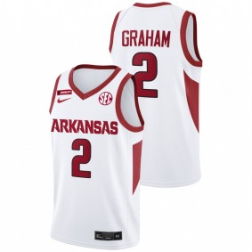 Arkansas Razorbacks Jalen Graham 2022-23 White College Basketball Men Jersey