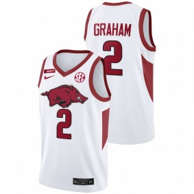 Arkansas Razorbacks Jalen Graham 2022 White College Basketball Primary Men Jersey