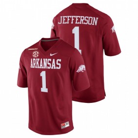 KJ Jefferson Arkansas Razorbacks 2021-22 Cardinal College Football Equality Jersey