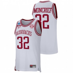 Sidney Moncrief #32 White Arkansas Razorbacks Alumni Retro Basketball Jersey