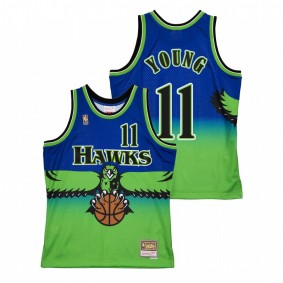 Trae Young Atlanta Hawks Blue Reload 2.0 Hardwood Classics Jersey