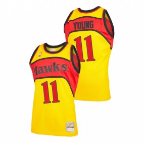 Trae Young Atlanta Hawks Yellow 2021 Reload 2.0 Throwback Jersey