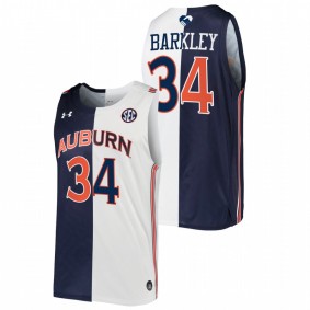 Auburn Tigers Charles Barkley Navy White Split Edition Alumni Basketball Men Jersey