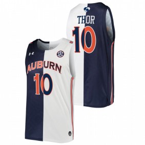 Auburn Tigers JT Thor Navy White Split Edition Alumni Basketball Men Jersey