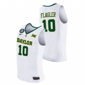 Men Baylor Bears #10 White Adam Flagler 2021 March Madness Final Four Jersey