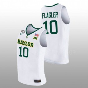 Adam Flagler #10 White Baylor Bears 2022-23 College Basketball Jersey