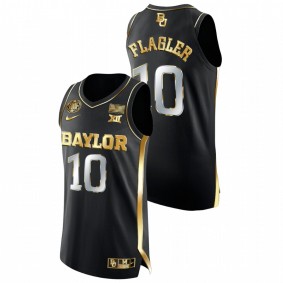 Men Baylor Bears #10 Black Adam Flagler Golden Authentic 2021 March Madness Final Four Jersey