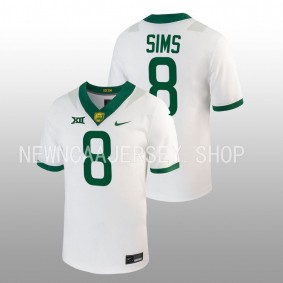 Ben Sims Baylor Bears Untouchable Game 2022-23 White Football #8 Jersey