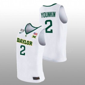 Jake Younkin #2 White Baylor Bears 2022-23 College Basketball Jersey