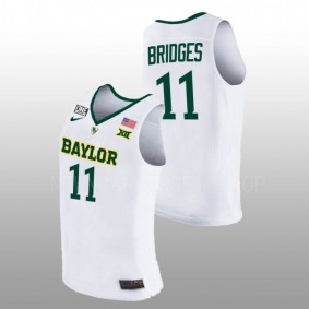 Jalen Bridges #11 White Baylor Bears 2022-23 College Basketball Jersey