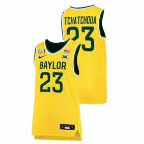 Jonathan Tchamwa Tchatchoua #23 Gold Baylor Bears 2022 Big 12 College Basketball Jersey