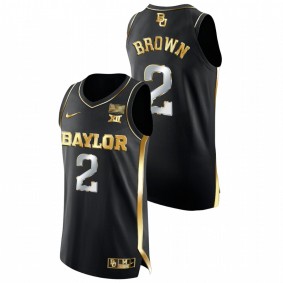 Baylor Bears Kendall Brown 2021-22 Black Golden Edition Authentic Basketball Men Jersey