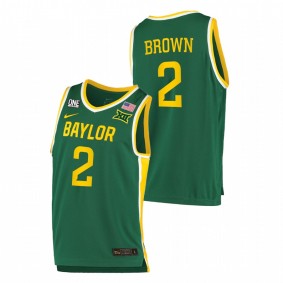 Baylor Bears Kendall Brown 2021-22 Green College Basketball Replica Men Jersey