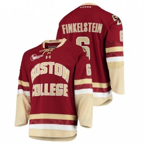 Men Boston College Eagles Ben Finkelstein #6 Maroon College Hockey Jersey