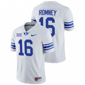 Baylor Romney BYU Cougars 2021-22 White College Football Big 12 Jersey