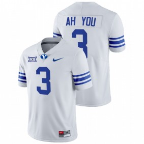 Chaz Ah You BYU Cougars 2021-22 White College Football Big 12 Jersey