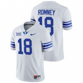 Gunner Romney BYU Cougars 2021-22 White College Football Big 12 Jersey