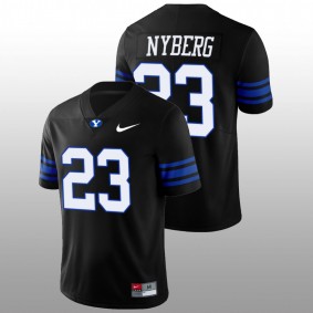 Hobbs Nyberg BYU Cougars 2022 Shamrock Series Black Football #23 Jersey