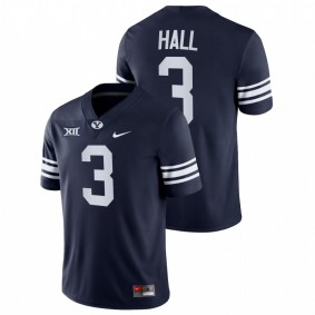 Jaren Hall BYU Cougars 2021-22 Navy College Football Big 12 Jersey