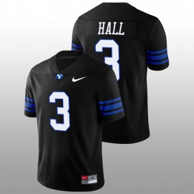 Jaren Hall BYU Cougars 2022 Shamrock Series Black Football #3 Jersey